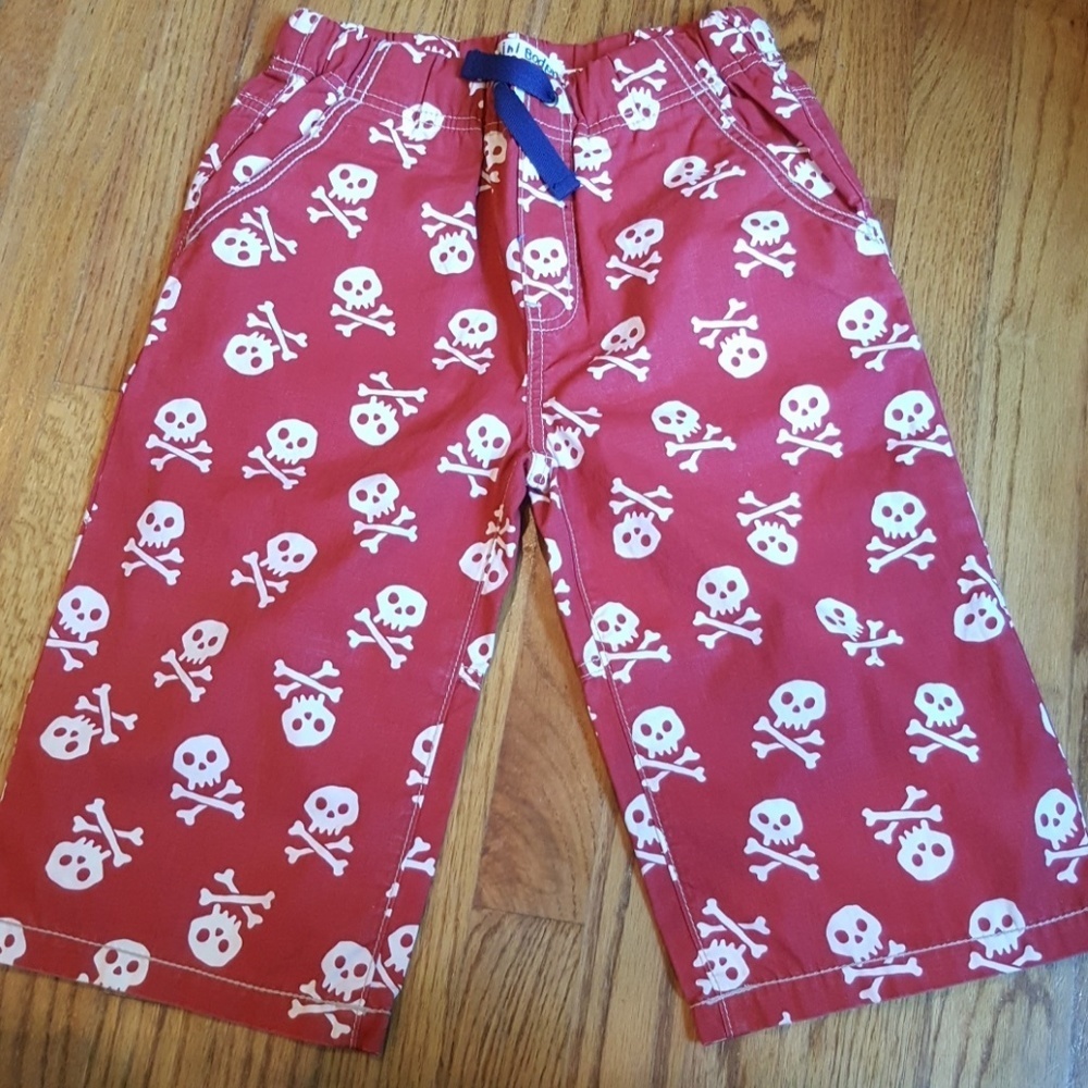 Mini Boden Red Pirate Board Shorts